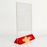 Support de table en acrylique transparent pour menu, présentoir de cartes de comptoir pour restaurant, café, bar, support de signalisation de table