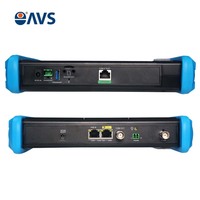 جهاز اختبار كاميرات المراقبة IP/CVBS متعدد الوظائف IPC-9800 Pro+ بشاشة 7 بوصات ودعم 8K، صندوق اختبار محمول مع منافذ PoE وGigabit وSFP والألياف البصرية