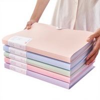 Carpeta Transparente Multicapa A4 con Insertos para Almacenamiento de Exámenes Escolares, Carpeta de Hojas Sueltas Morandi para Contratos