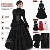 Robe longue élégante de la Renaissance pour femmes, robe de cour médiévale, style irlandais, broderie florale, personnalisation OEM ODM disponible