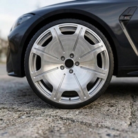 Jante en alliage forgé multi-rayons argent poli, 5 trous, classique, pour voiture VIP, berline de luxe, modification rétro