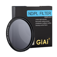 Filtre GiAi 55mm NDPL Nd Nano multi-couches Nd8 et CPL 2-en-1 pour appareil photo