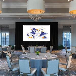 Grand écran de projection portable à pliage rapide de 200 pouces 16:9 avec étui de vol - Product Image 1