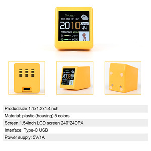 Estación meteorológica inteligente de escritorio, reloj digital cuadrado con retroiluminación para uso en mesa del hogar - Product Image 2