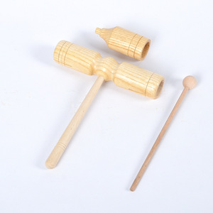 En gros Instruments de percussion Orff : Tube sonore à double tête Groove, Sonnette à trois têtes en bois, Matériel de maternelle, Claquettes et hochets - Product Image 4