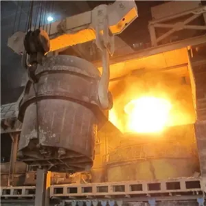 液体鋼誘導炉製鋼用15トン鋼取鍋