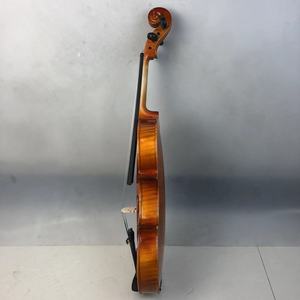 Violon d'étudiant professionnel fait main en <span class=keywords><strong>bois</strong></span> massif avec finition flamme tigre, en vente - Product Image 3