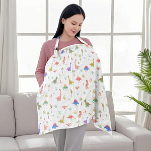 Couverture d'allaitement professionnelle en mousseline de coton 100% doux pour l'allaitement respirant large arc décolleté soins infirmiers alimentation en plein air - Product Image 1