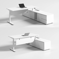 Bureau debout moderne électrique réglable en hauteur 55 x 24 pouces avec plateau de gestion des câbles et protection anti-collision pour bureau à domicile