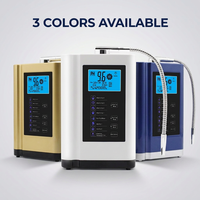 Machine d'ionisation d'eau alcaline à 5 plaques en titane-platine |   Purificateur d'eau haute efficacité pour la maison, pH 4.0~10.5