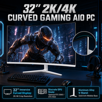 PC de jeu tout-en-un 24 27 pouces FHD 1920x1080 Intel Core I3 I5 I7 DDR4 SSD Windows 11 Bluetooth WiFi pour utilisation à domicile