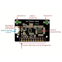ES7210+ES8311+NS4150B Modul Audio AEC CODEC Mikrofon Ganda dengan Fitur Barge-In Suara Real-Time dan Penggangguan Suara Real-Time