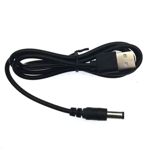 Conector USB para DC 2.5*0.7 3.5*1.35 4.0*1.7 5.5*2.1 5.5*2.5mm, adaptador de carregador de fonte de alimentação para ventilador, cabo de alimentação, conector