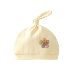 Gorro para recién nacido de doble capa de algodón puro, talla única para niños y niñas, protector de fontanela, transpirable, clase A - Product Image 5