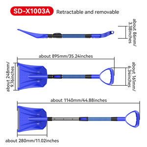 Catégorie de produits Shunwei <span class=keywords><strong>Pelle</strong></span> à <span class=keywords><strong>neige</strong></span> en plastique de haute qualité télescopique rétractable détachable poignée en alliage d'aluminium grattoir à glace - Product Image 2