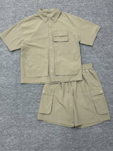 Completo Estivo da Uomo 2025: Pantaloncini Casual Funzionali e Camicia a Maniche Corte in Tessuto Traspirante ad Asciugatura Rapida (100%) - Product Image 3