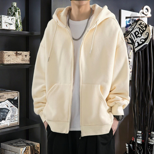 เสื้อมีฮู้ดผู้ชายใส่ได้ทั้งชายและหญิง, เสื้อแนวสตรีทแวร์แบบอเมริกันปกตั้งดีไซน์ซับในแฟชั่นฤดูใบไม้ผลิ/ฤดูใบไม้ร่วง - Product Image 3