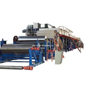 2024 otomatis kayu dan limbah kertas bubur membentuk kertas Kraft bergelombang membuat mesin lini produksi