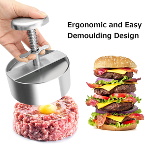 Adjustable 4.5" Hamburger Patty Maker Stainless Steel Burger Press - Product Image 5
