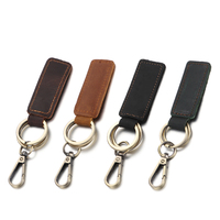 Fashion Vintage Handmade Cowhide Leather Car Belt keychain