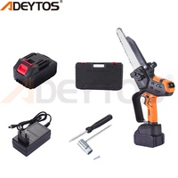Mini tronçonneuse électrique sans fil à batterie, scie électrique portative pour la coupe du bois et l'élagage des arbres, vente chaude