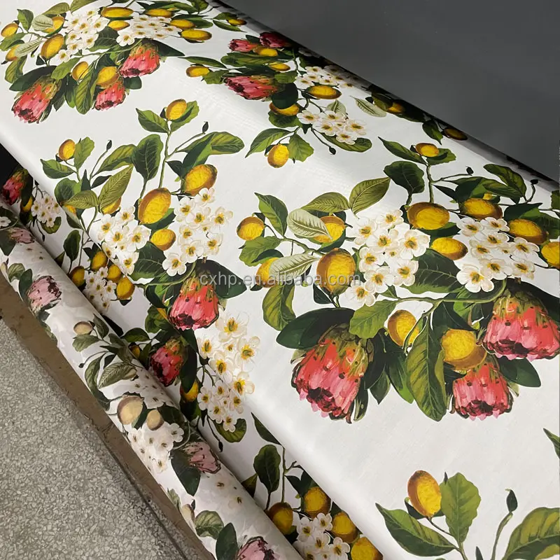 Fruit pattern sublimate printed disperse print polyester fabric 100 microfiber cloth for 3d bedding set cover bed linen