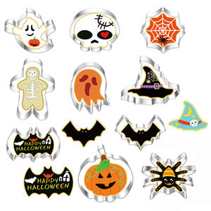 Coupe-sandwich d'Halloween pour enfants coupe-biscuits en acier inoxydable citrouille fantôme <span class=keywords><strong>chauve</strong></span>-<span class=keywords><strong>souris</strong></span> chat chapeau de sorcière <span class=keywords><strong>emporte</strong></span>-pièces - Product Image 1