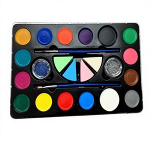 Kit Profesional de Pintura Facial y Corporal de 15 Colores, a Base de Agua, con Pinceles, Esponjas y Purpurina para Niños, Fiestas de Halloween - Product Image 1