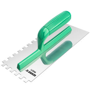 Truelle industrielle en dents <span class=keywords><strong>de</strong></span> scie W4571 lame en caoutchouc en acier inoxydable truelle à béton carrée pour bricolage outil <span class=keywords><strong>de</strong></span> plâtre pour carreaux en argile - Product Image 1