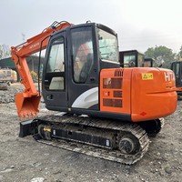 Excavatrice d'occasion de marque japonaise Hitachi ZX 70 de 7 tonnes pelleteuse hydraulique d'occasion à bon prix
