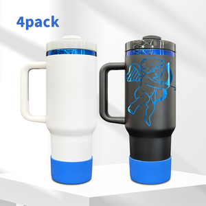 Paquete de 4 Vasos Térmicos de Acero Inoxidable Azul de 40 oz con Aislamiento al Vacío de Doble Pared para Viajes y Actividades al Aire Libre, Envío desde Almacén en EE. UU. - Product Image 4