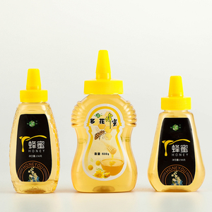 Tarros de botellas de miel con tapa para el hogar, recipientes escurribles de 500g para ensaladas, condimentos de cocina, botell - Product Image 3