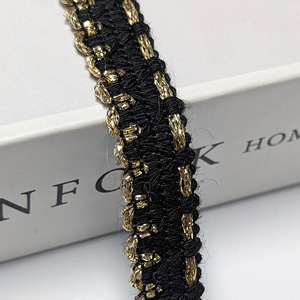 ผ้าม่านลายกำแพงเมืองจีนขนาดเล็ก ขอบสีทองเงิน <span class=keywords><strong>1</strong></span>.3 ซม. แบบทอหอม กลิ่นอายธรรมชาติ เป็นมิตรกับสิ่งแวดล้อม ตกแต่งขอบเสื้อผ้า ทำมือ - Product Image 3