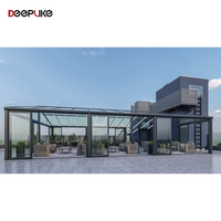 Invernadero Moderno con Marco de Aluminio y Cristal, Directo de Fábrica, con Ventanas y Puerta para Villa
