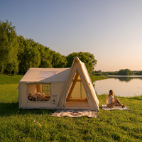 Tente Gonflable d'Extérieur pour Camping, Ensemble Complet d'Équipement, Imperméable 3000mm+, Auvent Épaissi, Style Nuitée, Vente en Gros