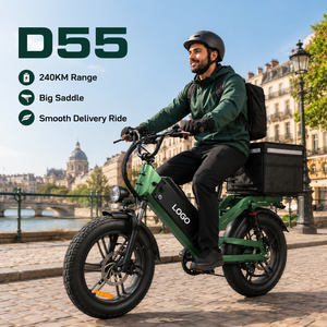 จักรยานบรรทุกไฟฟ้า D55 48V 750W ยางอ้วน 20 นิ้ว จักรยานไฟฟ้าวิ่งบนถนน แบตเตอรี่ 55Ah ระยะทาง 240 กม. เบรกดิสก์ โครงอะลูมิเนียม - Product Image 1