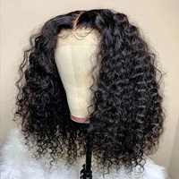 Perruques Lace Front Courtes Bob Pixie Cut en Cheveux Humains Brésiliens Bruts Bouclés Crépus Abordables pour Femmes Noires