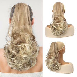 Queue de Cheval à Cordon 12 Pouces en Cheveux Synthétiques Fibre Haute Température Résistante à la Chaleur Boucle Fleur de Poirier Naturelle et Volumineuse pour Femme - Product Image 3