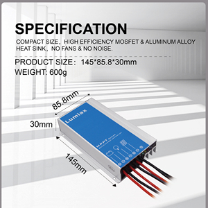 Lumiax 10A 15A 20A 12V/24V Bluetooth RS485 không thấm nước năng lượng mặt trời hệ thống MPPT điều khiển năng lượng mặt trời sạc - Product Image 6