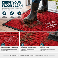 Tapis en fibre de polyester avec support en PVC pour hall d'hôtel, bureau, entrée commerciale, tapis de porte