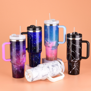 Botol Termos Tumbler Gaya Bohemian Anti Bocor Bebas BPA, Baja Anti Karat Vacuum Insulated 40oz Versi Baru - Product Image 2