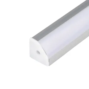 LED Aluminum Channel Milky White Cover V Shape 16x16mm Led Strip Light Track With End Caps And Mounting Clips Accessories