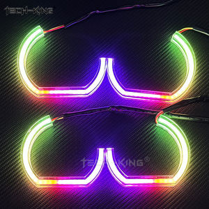 TECH-KING LED Crystal Acrylic Halo Angel Eyes RGBW Chasing Multi Color APP Control para BMW E90 E92 F10 F30 12V-24V Car Retrofit - Product Image 6