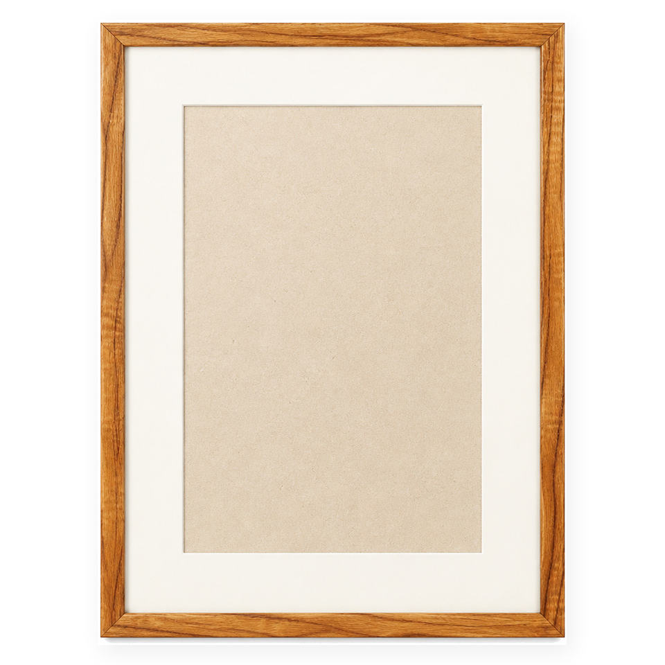 Solid Wood Photo Frame With Ivory Mat for A4 A3 12x16 16x20 Poster Wall ...