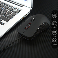 Ratón para juegos con cable JOMAA, 6 botones, óptico, retroiluminado con LED, ergonómico, para mano derecha, USB, para PC y portátil.