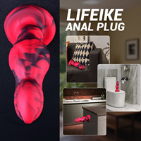Dildo Anal de Fantasía con Nudo Grande, Silicona Líquida Realista, Suave, con Movimiento de Empuje, Juguetes Sexuales, Dildo Monstruoso Enorme para Hombres y Mujeres
