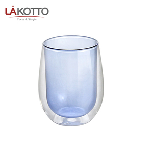 De borosilicato resistente al calor de vidrio de 530ml de <span class=keywords><strong>doble</strong></span> capa taza de color del trazador de líneas con taza de café de gran capacidad <span class=keywords><strong>doble</strong></span> pared de vidrio taza - Product Image 2
