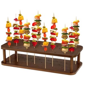 ชั้นวางผลไม้แบบไม้สองชั้นสำหรับจัดเก็บและจัดแสดงบนโต๊ะในครัว - Product Image 5