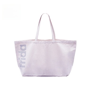 Sac fourre-tout en toile de coton robuste, blanc uni, pour la plage et le shopping estival - Product Image 4