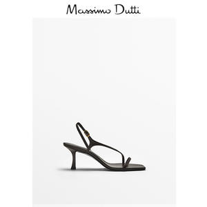 Zapatos de Mujer Massimo <span class=keywords><strong>Dutti</strong></span>, Verano 2025, Nuevas Sandalias Negras con Tiras Cruzadas, Tacón Alto, Microfibra - Product Image 6